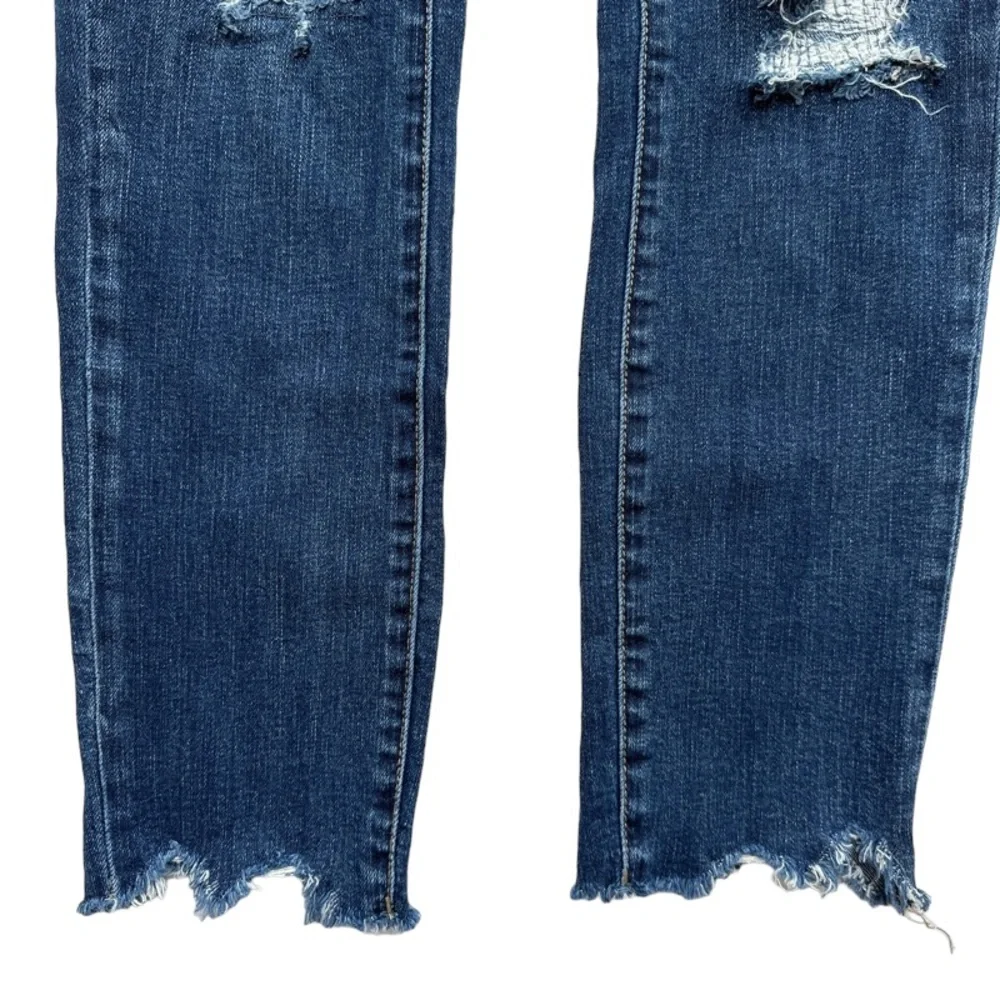 Blank NYC Intro Distressed Raw Hem Skinny Ankle Length Jeans Size 27
